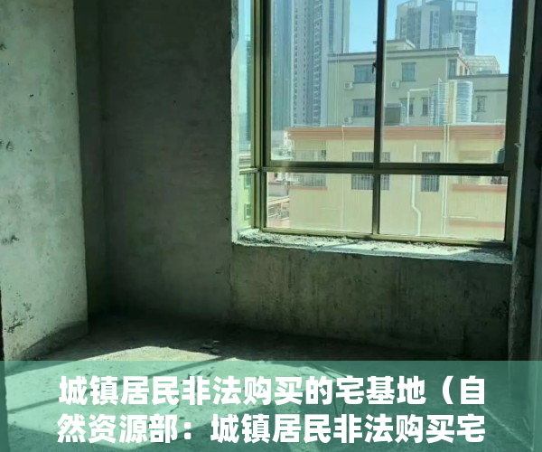 城镇居民非法购买的宅基地（自然资源部：城镇居民非法购买宅基地、小产权房等不予办理登记）
