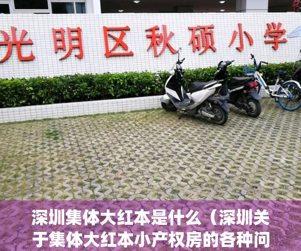 深圳集体大红本是什么（深圳关于集体大红本小产权房的各种问题！）(深圳集体大红本房签的什么协议)