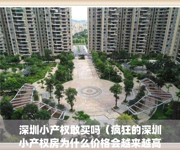 深圳小产权敢买吗（疯狂的深圳小产权房为什么价格会越来越高？）(深圳小产权房子能买吗受法律保护吗)