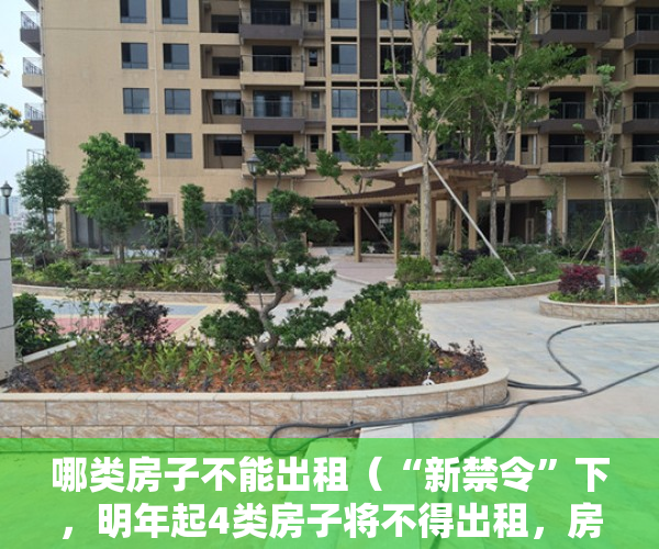 哪类房子不能出租（“新禁令”下，明年起4类房子将不得出租，房东和租客都要留意）