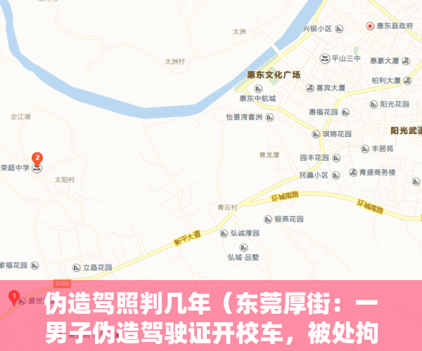 伪造驾照判几年（东莞厚街：一男子伪造驾驶证开校车，被处拘留10日并罚款500元）
