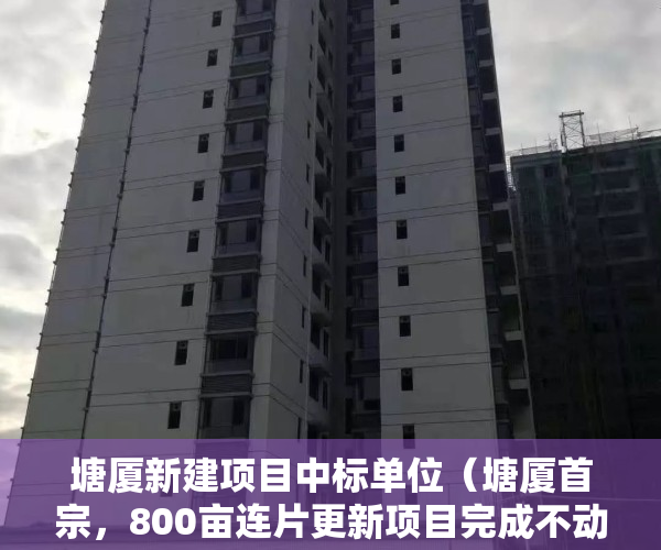 塘厦新建项目中标单位（塘厦首宗，800亩连片更新项目完成不动产要约收购工作）