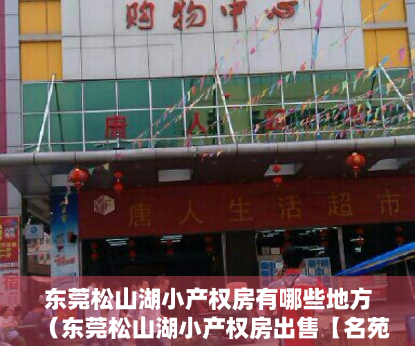 东莞松山湖小产权房有哪些地方（东莞松山湖小产权房出售【名苑雅居】4栋花园小区房，封闭式管理）