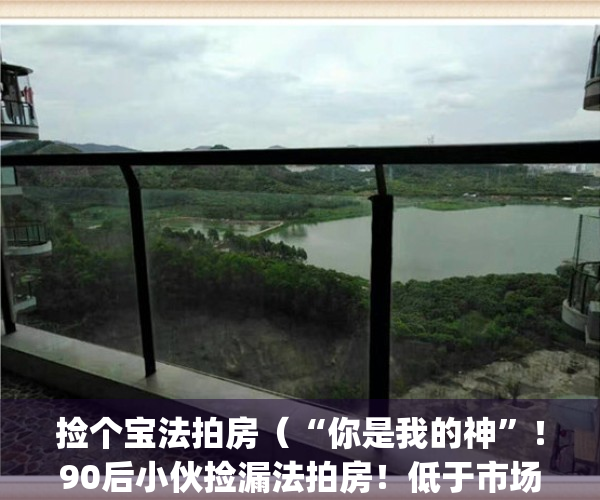 捡个宝法拍房（“你是我的神”！90后小伙捡漏法拍房！低于市场价300万！）(法拍房能捡到漏吗)