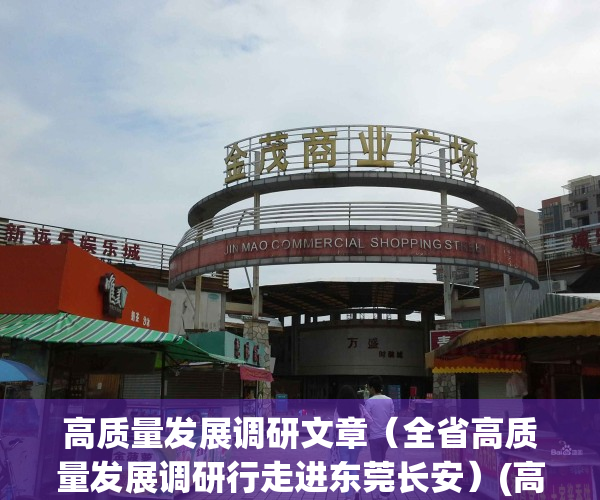 高质量发展调研文章（全省高质量发展调研行走进东莞长安）(高质量发展调研问题)