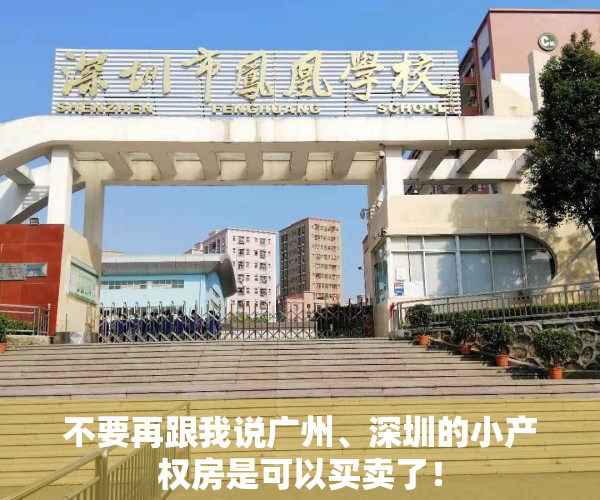 不要再跟我说广州、深圳的小产权房是可以买卖了！