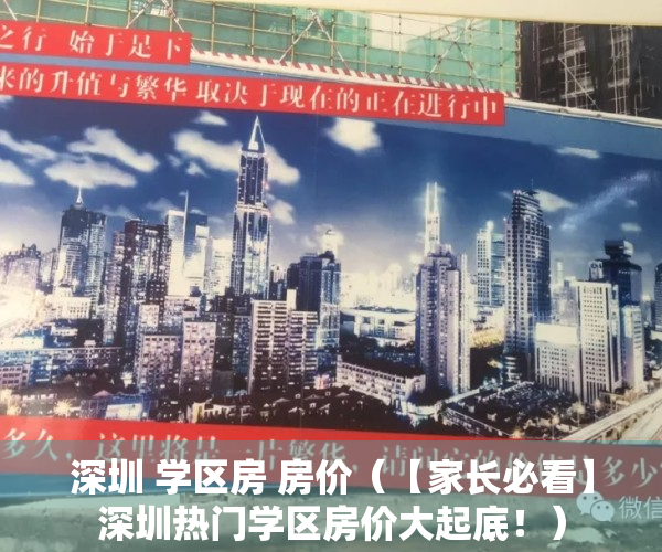 深圳 学区房 房价（【家长必看】深圳热门学区房价大起底！）