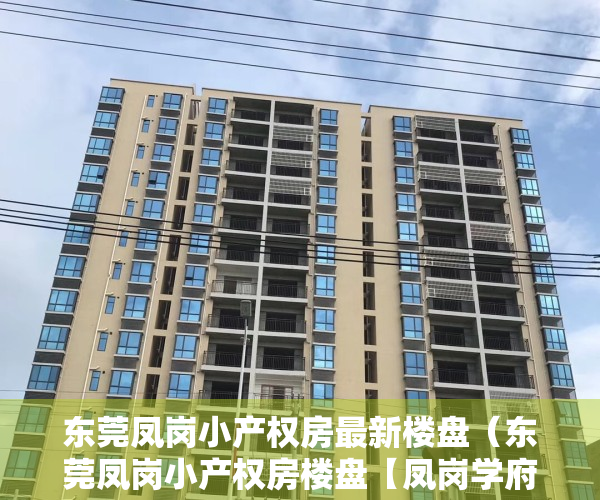 东莞凤岗小产权房最新楼盘（东莞凤岗小产权房楼盘【凤岗学府壹号】商品房旁边 均价5380元起）