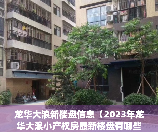 龙华大浪新楼盘信息（2023年龙华大浪小产权房最新楼盘有哪些？）(龙华大浪小区)