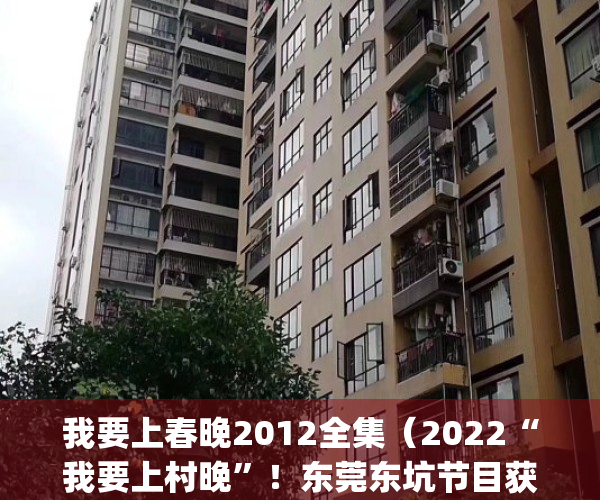 我要上春晚2012全集（2022“我要上村晚”！东莞东坑节目获一等奖）(我要上春晚2020完整版)