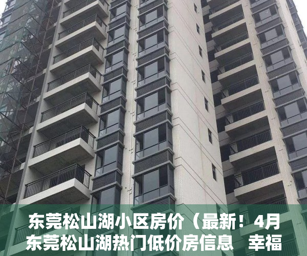 东莞松山湖小区房价（最新！4月东莞松山湖热门低价房信息   幸福里有好房）