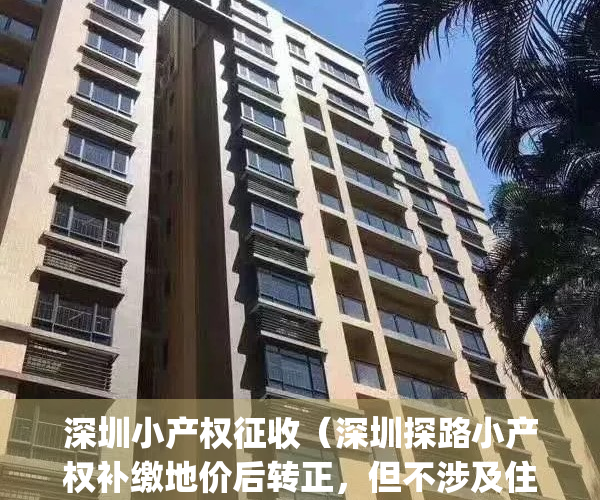 深圳小产权征收（深圳探路小产权补缴地价后转正，但不涉及住宅）(深圳小产权怎么了)