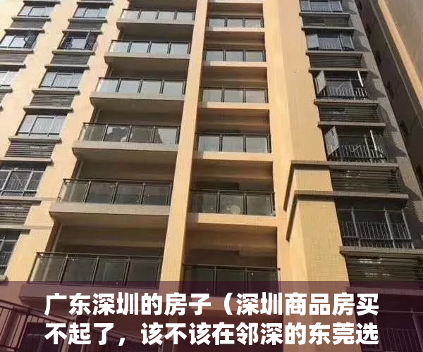 广东深圳的房子（深圳商品房买不起了，该不该在邻深的东莞选择个好的小产权房？）