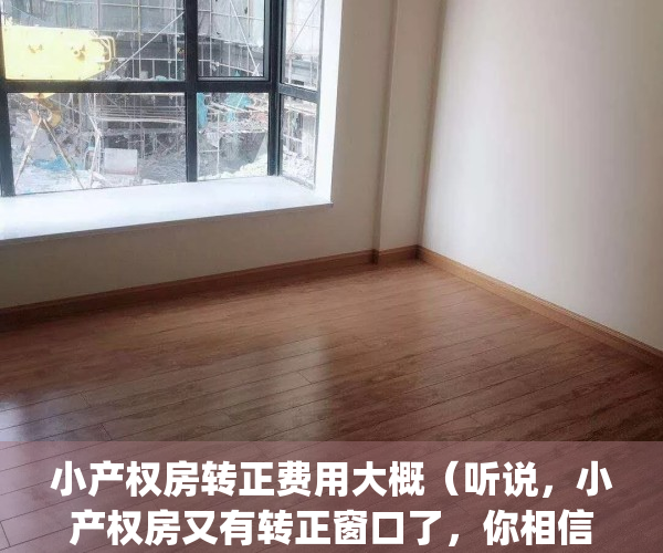 小产权房转正费用大概（听说，小产权房又有转正窗口了，你相信吗？）(小产权房转正最新政策官方公布)