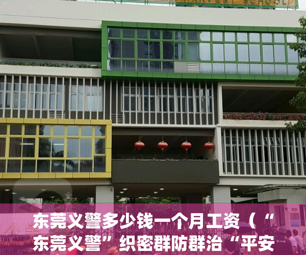 东莞义警多少钱一个月工资（“东莞义警”织密群防群治“平安网”）(东莞市义警有福利吗)