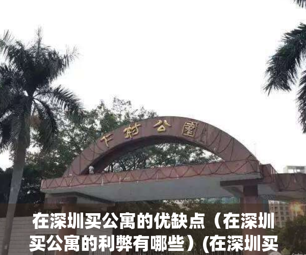 在深圳买公寓的优缺点（在深圳买公寓的利弊有哪些）(在深圳买公寓合适吗)