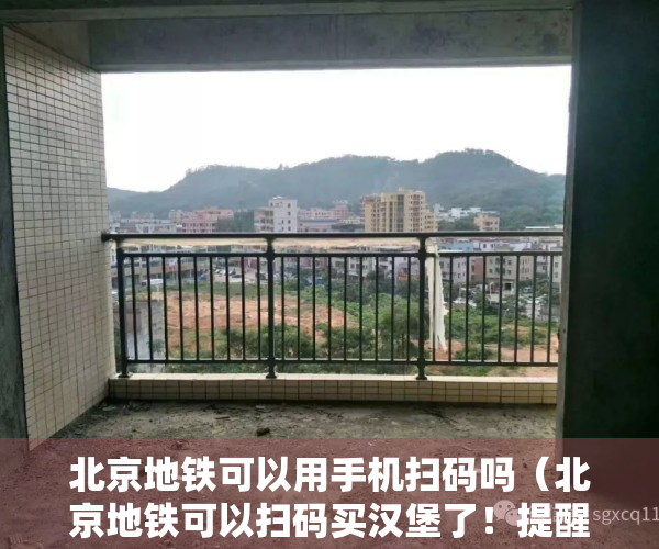 北京地铁可以用手机扫码吗（北京地铁可以扫码买汉堡了！提醒：车站和车厢内请勿进食）
