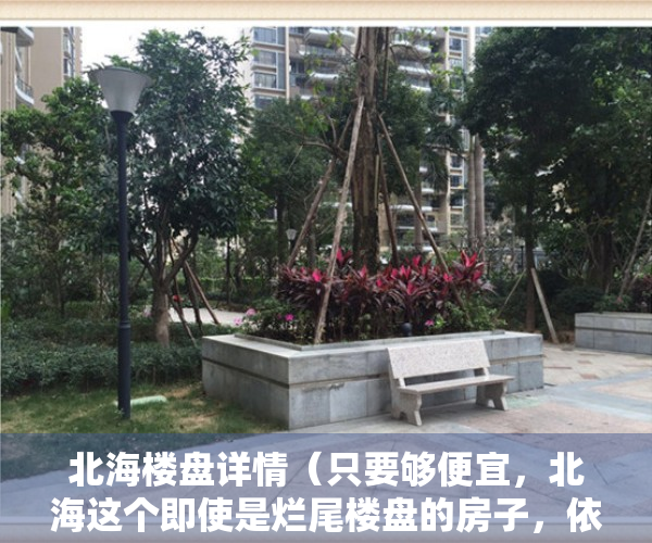 北海楼盘详情（只要够便宜，北海这个即使是烂尾楼盘的房子，依旧还是有人抢着买）