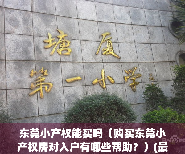东莞小产权能买吗（购买东莞小产权房对入户有哪些帮助？）(最新2020年东莞小产权房政策)
