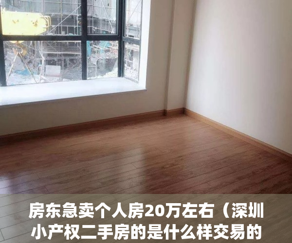 房东急卖个人房20万左右（深圳小产权二手房的是什么样交易的？）(深圳个人急售小产权二手房)