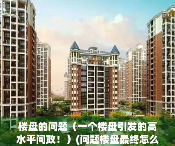 楼盘的问题（一个楼盘引发的高水平问政！）(问题楼盘最终怎么解决)