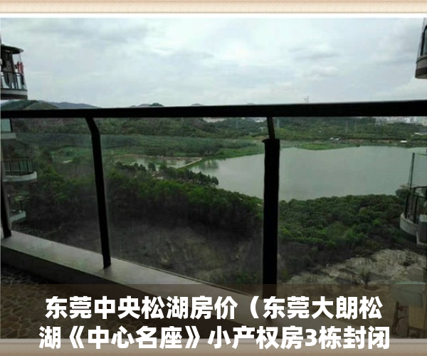 东莞中央松湖房价（东莞大朗松湖《中心名座》小产权房3栋封闭式小区 采光通透单价4500元起）