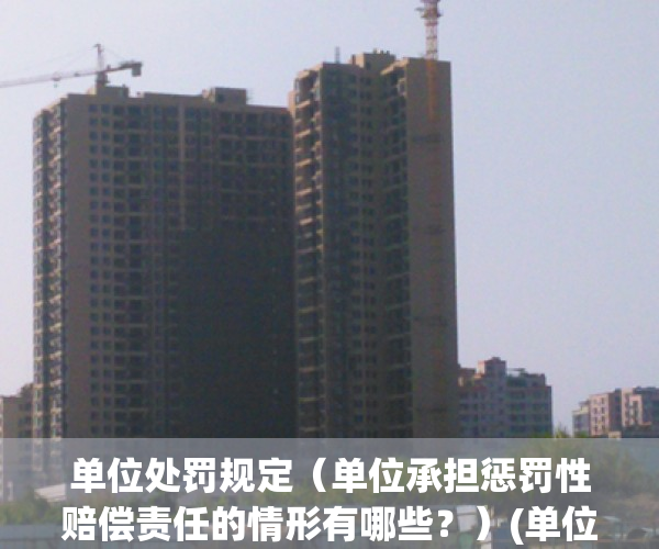 单位处罚规定（单位承担惩罚性赔偿责任的情形有哪些？）(单位处罚职工怎么处理)