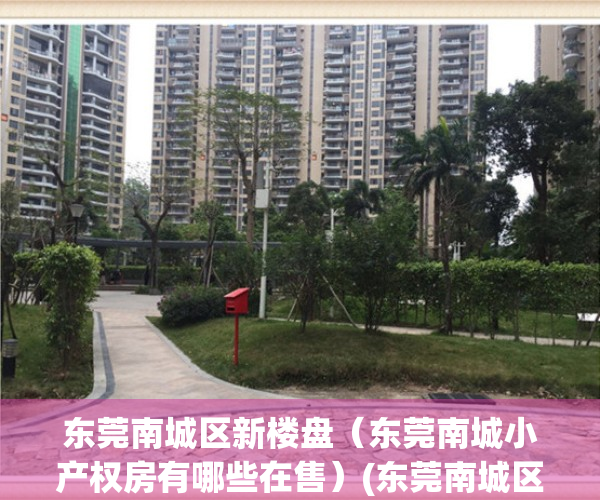 东莞南城区新楼盘（东莞南城小产权房有哪些在售）(东莞南城区新开盘楼盘)