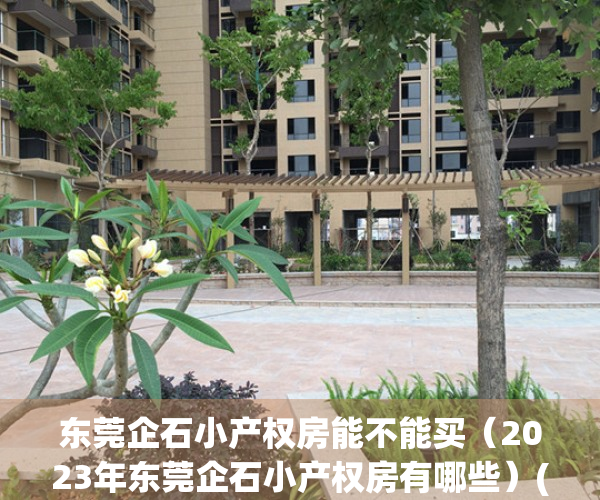 东莞企石小产权房能不能买（2023年东莞企石小产权房有哪些）(企石小产权最新楼盘房价)