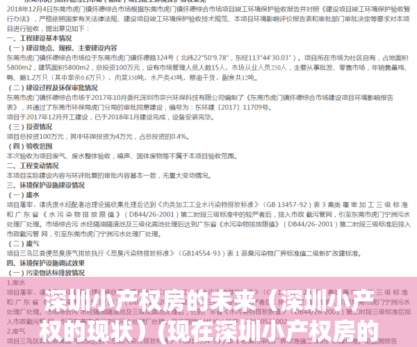 深圳小产权房的未来（深圳小产权的现状）(现在深圳小产权房的价格是多少)