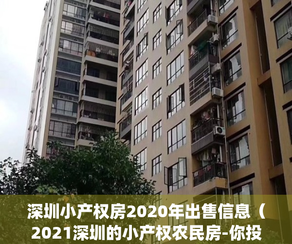 深圳小产权房2020年出售信息（2021深圳的小产权农民房-你投资了吗？）(深圳小产权房出售价格)