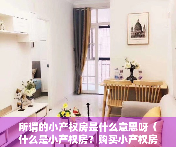 所谓的小产权房是什么意思呀（什么是小产权房？购买小产权房要注意什么）