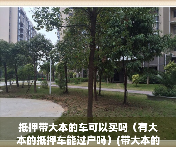 抵押带大本的车可以买吗（有大本的抵押车能过户吗）(带大本的抵押车不能过户能买吗)
