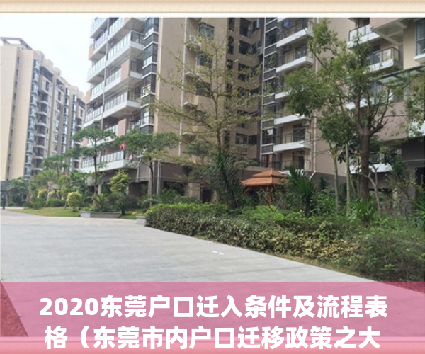 2020东莞户口迁入条件及流程表格（东莞市内户口迁移政策之大诠释）(东莞户口迁移手续流程图)