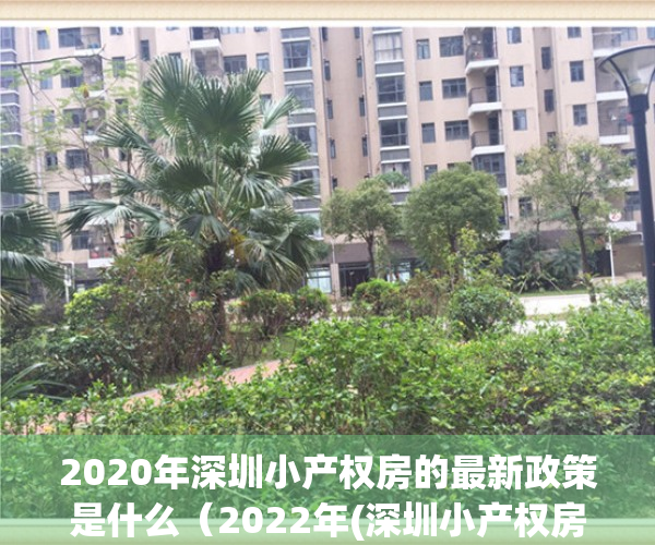 2020年深圳小产权房的最新政策是什么（2022年(深圳小产权房需要注意哪些？) 看准这几点了，教会你 深圳小产权房该如何选？）
