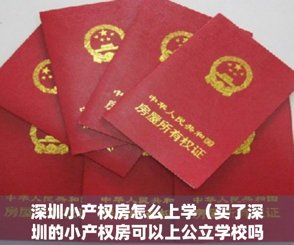 深圳小产权房怎么上学（买了深圳的小产权房可以上公立学校吗？看完就明白！）