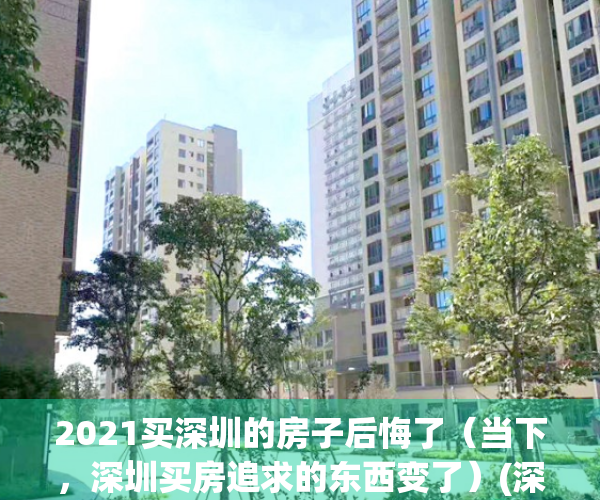 2021买深圳的房子后悔了（当下，深圳买房追求的东西变了）(深圳买房还有升值空间吗)