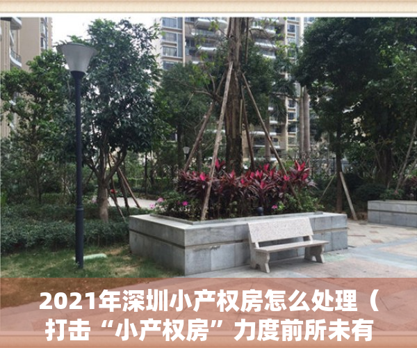 2021年深圳小产权房怎么处理（打击“小产权房”力度前所未有！深圳的小产权房出路在何方？）
