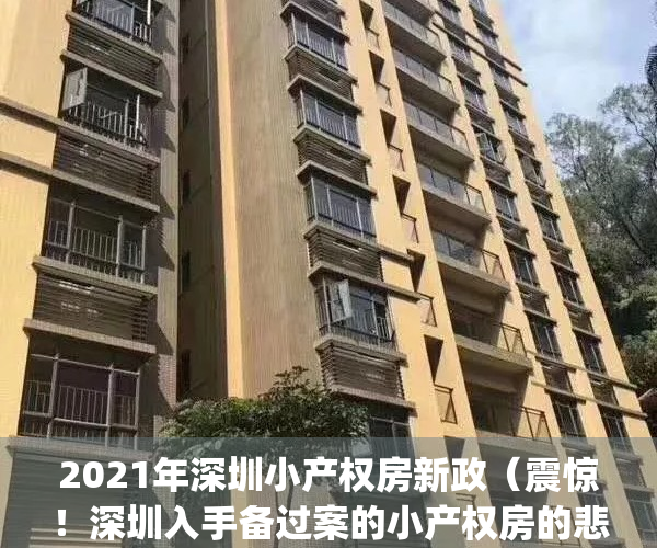 2021年深圳小产权房新政（震惊！深圳入手备过案的小产权房的悲剧！！！）(2021深圳小产权房最新政策)