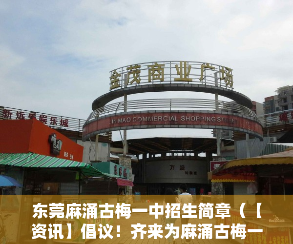 东莞麻涌古梅一中招生简章（【资讯】倡议！齐来为麻涌古梅一中添书香）