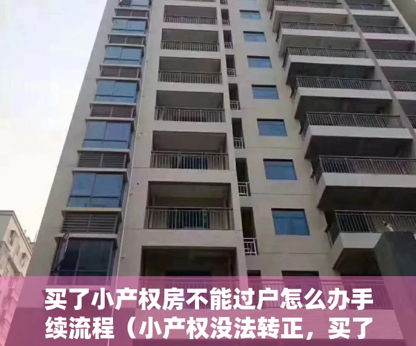 买了小产权房不能过户怎么办手续流程（小产权没法转正，买了小产权房的人怎么办？其实还有三种转型方式）
