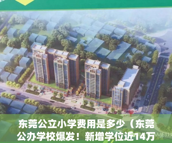 东莞公立小学费用是多少（东莞公办学校爆发！新增学位近14万个！）(东莞公立小学有哪些费用)