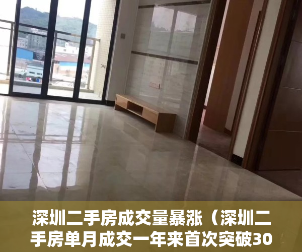 深圳二手房成交量暴涨（深圳二手房单月成交一年来首次突破3000套：市场回暖，目前成交以刚需为主）