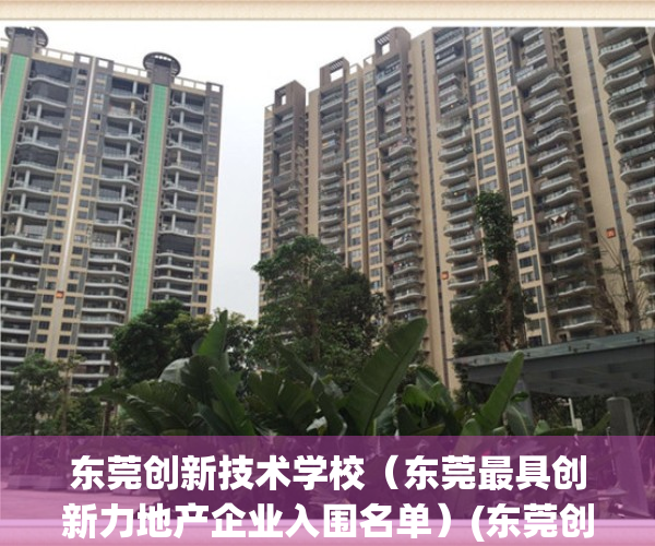 东莞创新技术学校（东莞最具创新力地产企业入围名单）(东莞创新职业技术学院是公办还是民办)