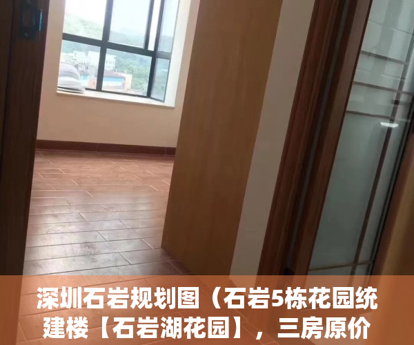 深圳石岩规划图（石岩5栋花园统建楼【石岩湖花园】，三房原价168万现价126万套）
