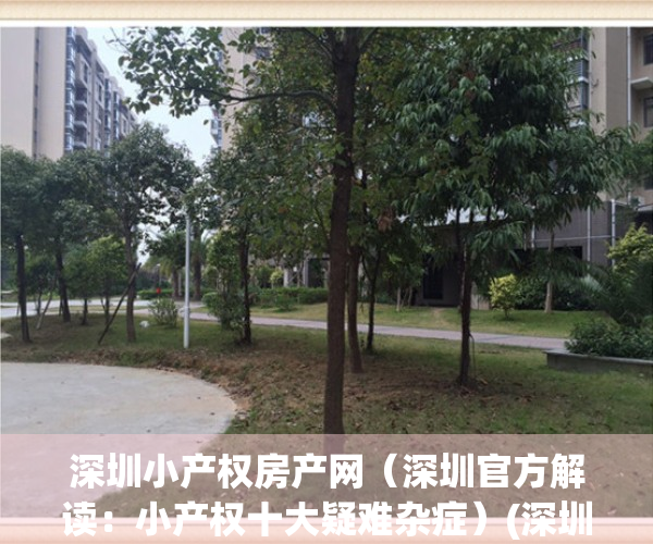 深圳小产权房产网（深圳官方解读：小产权十大疑难杂症）(深圳小产权房资讯)
