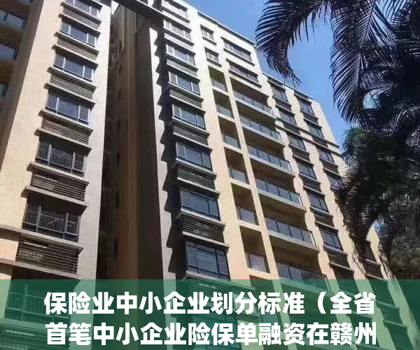 保险业中小企业划分标准（全省首笔中小企业险保单融资在赣州落地）(保险公司中小微企业划分标准)