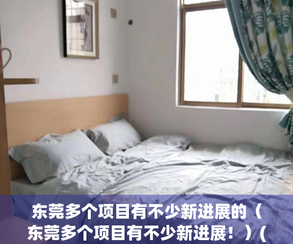 东莞多个项目有不少新进展的（东莞多个项目有不少新进展！）(东莞最新项目建设)