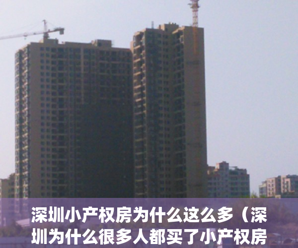 深圳小产权房为什么这么多（深圳为什么很多人都买了小产权房？）(深圳为什么小产权房那么多)