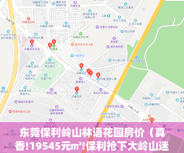 东莞保利岭山林语花园房价（真香!19545元㎡!保利抢下大岭山迷你地!）(大岭山森林公园保利)